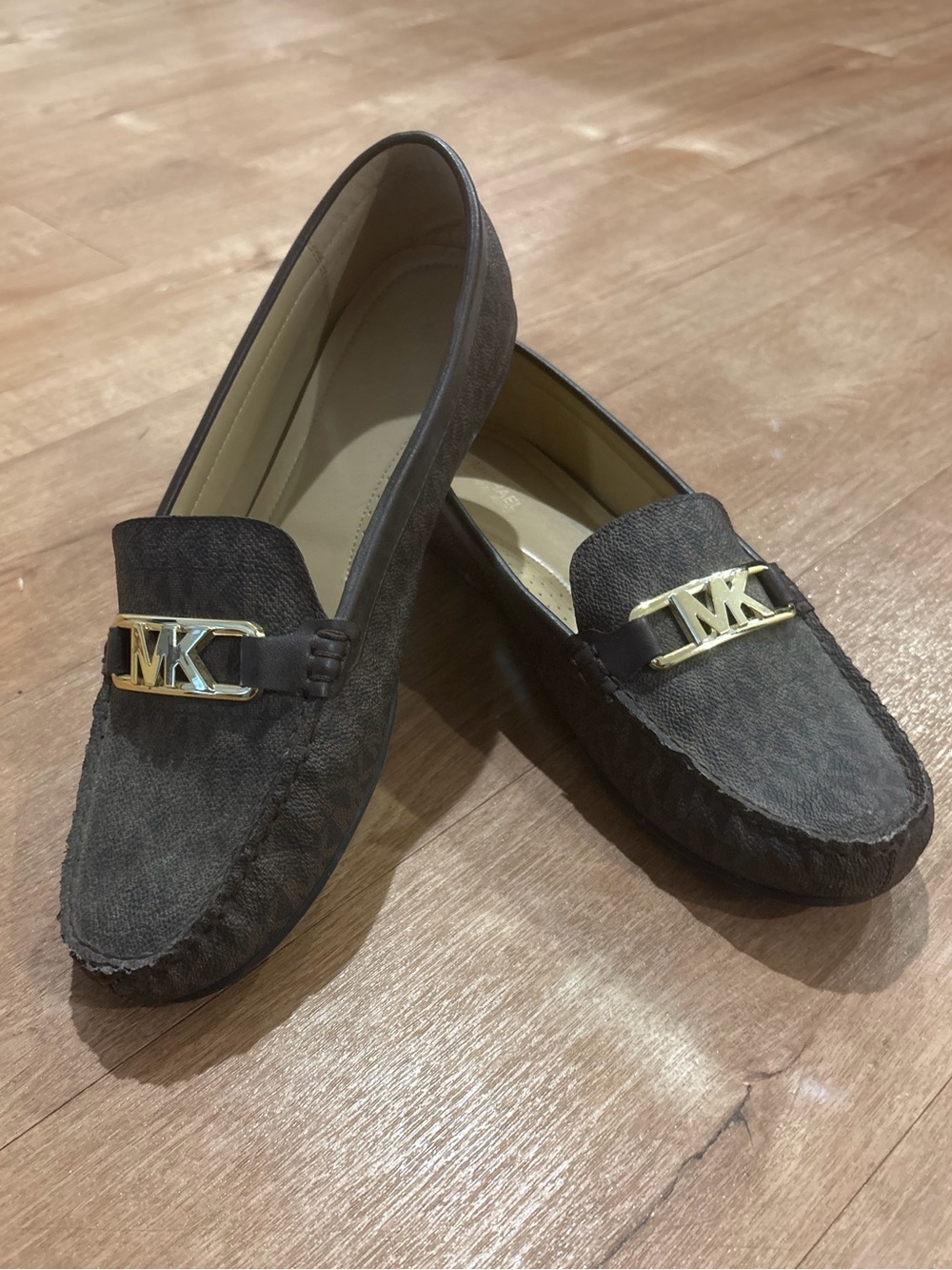 Michael Kors Men’s Brown Logo Moccasin Loafers